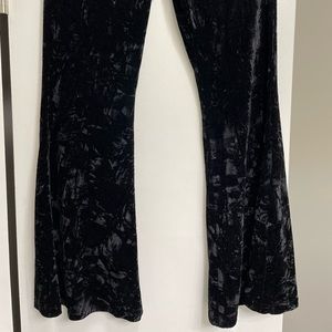 Black Flare Velvet pants! ELASTIC WAISTBAND!